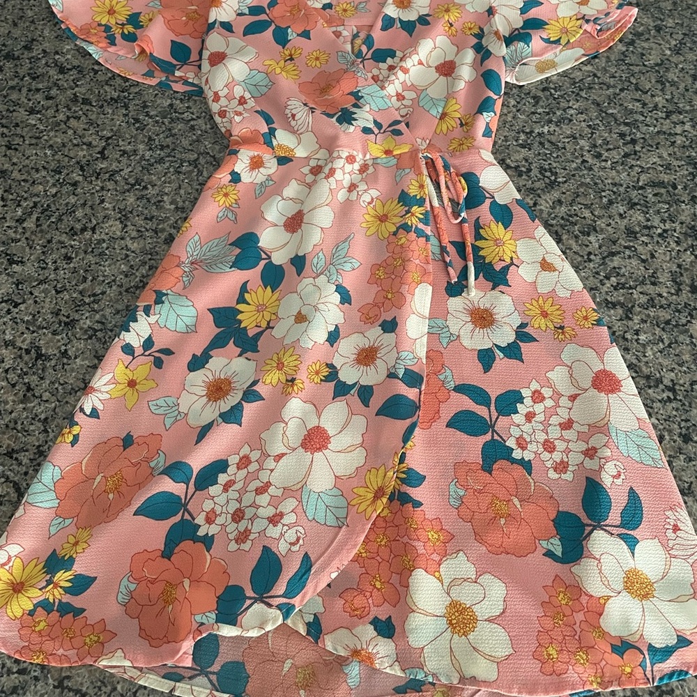 Monteau Pink Floral Women’s Dress